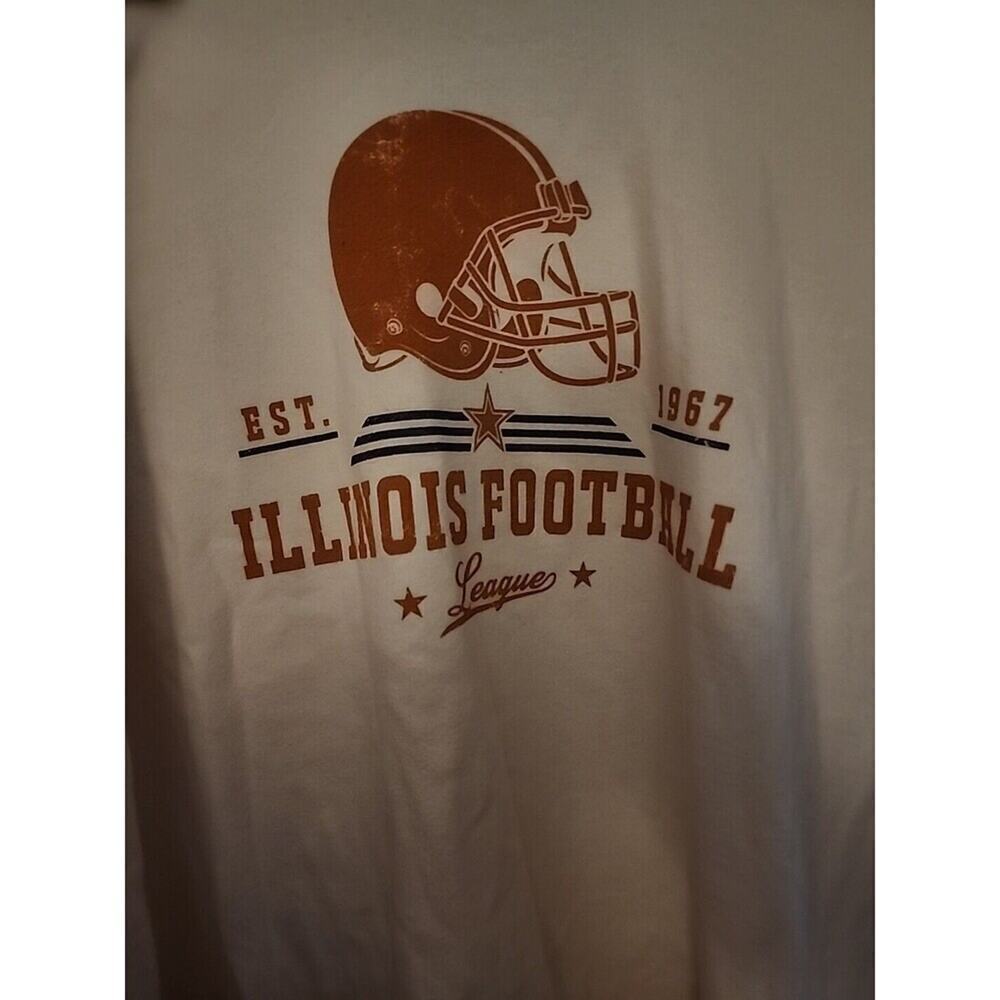 Mens NWT UNIV OF ILLINOIS FIGHTING ILLINI Soft‎  Shirt XL Football A105 Comfy